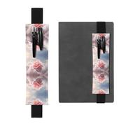 WZYCWB Magic Rose Printed Large-Capacity PVC Pen Holder + Creative Diary Pen Bag Set with Elastic Band Anti-Slip Design