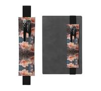 WZYCWB Magic Vermilion Printed Large-Capacity PVC Pen Holder + Creative Diary Pen Bag Set with Elastic Band Anti-Slip Design