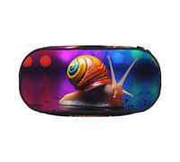 WZYCWB Magical Colored Snails Large Capacity Pencil Bag - Multifunctional Storage Box, Portable and Durable Pencil Bag for Office and School Supplies