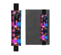 WZYCWB Magical Colored Snails Printed Large-Capacity PVC Pen Holder + Creative Diary Pen Bag Set with Elastic Band Anti-Slip Design