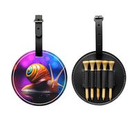 WZYCWB Magical Colored Snails Special Printed Golf tee Storage Bag - Portable Hanging Buckle Design