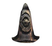 WZYCWB Magical Design Norse Runes Compass S Printed youth hooded cloak perfect for wizards and role-play costumes (S-L)