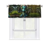 WZYCWB Magical Little menglong Printed Curtain Valance, 54 inches Wide Ã- 18 inches high, Suitable for Door and Window partitions