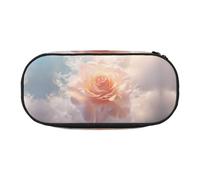 WZYCWB Magical White Roses Large Capacity Pencil Bag - Multifunctional Storage Box, Portable and Durable Pencil Bag for Office and School Supplies