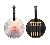 WZYCWB Magical White Roses Special Printed Golf tee Storage Bag - Portable Hanging Buckle Design
