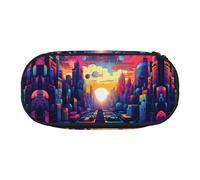WZYCWB Magnificent City Large Capacity Pencil Bag - Multifunctional Storage Box, Portable and Durable Pencil Bag for Office and School Supplies