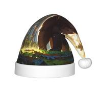 WZYCWB Majestic brown bear Patterned Christmas Hats for Kids, Cute Pointed Hats, Christmas Party Decorations and Gifts for Family Gatherings