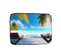 WZYCWB Maldives Holidays 15 inch Printed laptop sleeve for 10-17-inch laptops, perfect for both business and leisure use.