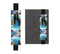 WZYCWB Maldives Holidays Printed Large-Capacity PVC Pen Holder + Creative Diary Pen Bag Set with Elastic Band Anti-Slip Design