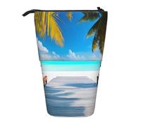 WZYCWB Maldives Holidays Printed Retractable Pen Holder Suitable for use as a Simple Cosmetic Bag, Wallet, etc.