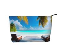 WZYCWB Maldives Holidays Printed Travel Cosmetic Bag, Perfect for Business Trips and Vacations.
