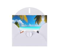 WZYCWB Maldives Holidays Printed White Pearlescent Paper Holiday Cards 6x4 Inches - With Envelopes for Birthdays, Weddings, and Condolences