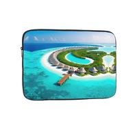 WZYCWB Maldives Scenery 13 inch Printed laptop sleeve for 10-17-inch laptops, perfect for business, office, school, or university use.