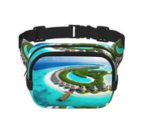 WZYCWB Maldives Scenery Sports Waist Bag, Trendy and Fashionable Crossbody Bag, Lightweight Travel Small Bag