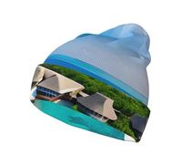 WZYCWB Maldives Scenery This Adult Knitted hat Features a Printed Beanie Perfect for Fall and Winter Providing Warmth and Comfort Black