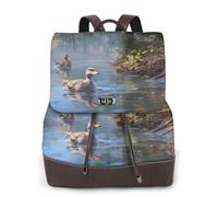 WZYCWB Mallard ducks swimming Patterned women's backpack Stylish women's backpack for work and travel