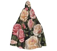 WZYCWB Many beautiful roses Printed Hooded Cape - Perfect for Halloween parties, theatrical performances, and photoshoots.
