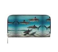 WZYCWB many cartoon dollars Leather clutch bags zipper wallets and card holders are perfect for travel or daily use, Fish In The Deep Sea, One Size
