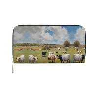 WZYCWB many cartoon dollars Leather clutch bags zipper wallets and card holders are perfect for travel or daily use, Huge Farm, One Size