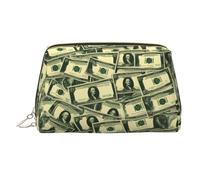 WZYCWB Many Cartoon Dollars Printed Leather Cosmetic Bag - Stylish and Portable Cosmetic Storage Bag