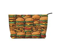 WZYCWB Many Cute Burgers Patterned Toiletry Storage Bag, Essential for organizing Cosmetics and Skincare Products.