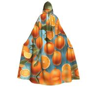 WZYCWB Many Delicious Oranges Printed Hooded Cape - Perfect for Halloween parties, theatrical performances, and photoshoots.