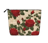 WZYCWB Many red roses Patterned cosmetic bag, travel cosmetic bag, multifunctional storage bag, storage for daily necessities