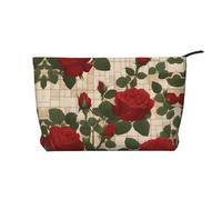 WZYCWB Many red Roses Printed Cosmetic Storage Bag, Perfect for Business Trips and Travel.