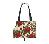 WZYCWB Many red roses Printed Pet Shoulder Bag - Lightweight, Breathable Travel Small Pet Shoulder Bag