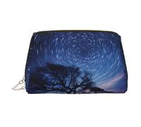 WZYCWB Many Stars Printed Leather Cosmetic Bag - Stylish and Portable Cosmetic Storage Bag