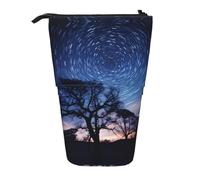 WZYCWB Many Stars Printed Retractable Pen Holder Suitable for use as a Simple Cosmetic Bag, Wallet, etc.