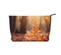 WZYCWB Maple Leaf in The Sun Printed Cosmetic Storage Bag, Perfect for Business Trips and Travel.