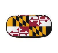 WZYCWB Maryland State Flag Large Capacity Pencil Bag - Multifunctional Storage Box, Portable and Durable Pencil Bag for Office and School Supplies