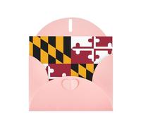 WZYCWB Maryland State Flag Pink Printed Holiday Cards - Perfect for heartwarming holiday greetings