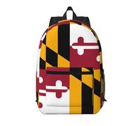 WZYCWB Maryland State Flag Printed backpack with pockets - suitable for work, business trips, travel, sports