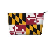 WZYCWB Maryland State Flag Printed Travel Cosmetic Bag, Perfect for Business Trips and Vacations.