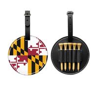 WZYCWB Maryland State Flag Special Printed Golf tee Storage Bag - Portable Hanging Buckle Design