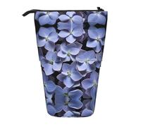 WZYCWB Mauve Hydrangea Printed Retractable Pen Holder Suitable for use as a Simple Cosmetic Bag, Wallet, etc.
