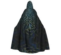 WZYCWB Maze town Printed Hooded Cape - Perfect for Halloween parties, theatrical performances, and photoshoots.