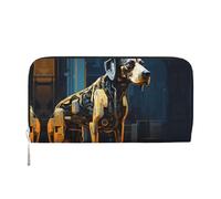 WZYCWB Mechanical Dogs Printed zippered wallet perfect for travel, business, and everyday wear. Holds cell phones and cash.