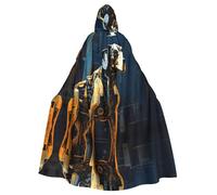 WZYCWB Mechanical DogsPatterned Hooded Cape Adult Robe Suitable for Family Gatherings Stage Performances Cosplay and Halloween Parties