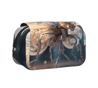 WZYCWB mechanical firefly Printing Portable Pencil Case ideal for organizing pens in the office or storing makeup brushes