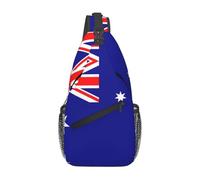 WZYCWB Men's Australian flag Print Crossbody Sling Bag - Casual Shoulder Backpack with Adjustable Strap for Running, Hiking & Daily Commutes