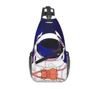 WZYCWB Men's Cool Man in Outer Space Galaxy Print Crossbody Sling Bag - Casual Shoulder Backpack with Adjustable Strap for Running, Hiking & Daily Commutes
