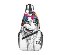 WZYCWB Men's cute funny giraffe Print Crossbody Sling Bag - Casual Shoulder Backpack with Adjustable Strap for Running, Hiking & Daily Commutes