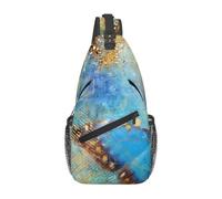 WZYCWB Men's Cute Retro Rust Butterfly Print Crossbody Sling Bag - Casual Shoulder Backpack with Adjustable Strap for Running, Hiking & Daily Commutes