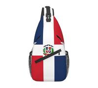 WZYCWB Men's Dominican Republic Print Crossbody Sling Bag - Casual Shoulder Backpack with Adjustable Strap for Running, Hiking & Daily Commutes