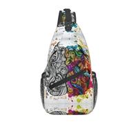 WZYCWB Men's Left and Right Brain Advantage Print Crossbody Sling Bag - Casual Shoulder Backpack with Adjustable Strap for Running, Hiking & Daily Commutes