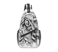 WZYCWB Men's Monkey Abstract Figure Print Crossbody Sling Bag - Casual Shoulder Backpack with Adjustable Strap for Running, Hiking & Daily Commutes