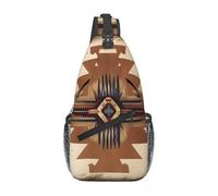 WZYCWB Men's Native American Patterns Print Crossbody Sling Bag - Casual Shoulder Backpack with Adjustable Strap for Running, Hiking & Daily Commutes